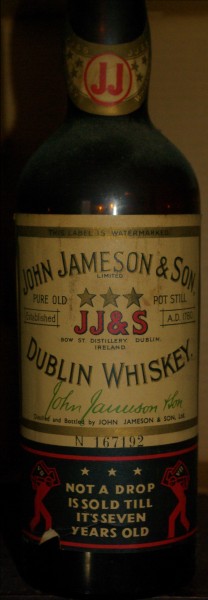John Jameson & Son bottle with Dublin label